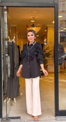 0365 SERENAY GÖMLEK SİYAH - 