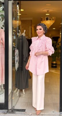 0365 SERENAY PEMBE GÖMLEK - 1