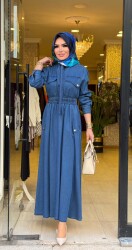 0790 TENSEL ETEKLİ TAKIM KRAVATLI KOYU MAVİ - 3