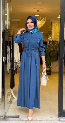 0790 TENSEL ETEKLİ TAKIM KRAVATLI KOYU MAVİ - 3