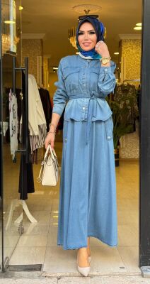 0790 TENSEL ETEKLİ TAKIM KRAVATLI MAVİ - 3