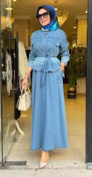 0790 TENSEL ETEKLİ TAKIM KRAVATLI MAVİ - 4