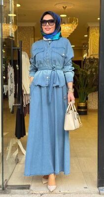 0790 TENSEL ETEKLİ TAKIM KRAVATLI MAVİ - 2