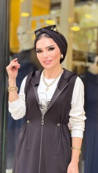 1005 3 LÜ ÇİÇEKLİ TAKIM SİYAH - 