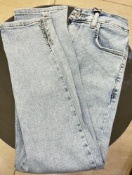 1010 YAN TAŞLI AÇIK KOT PANTOLON - 