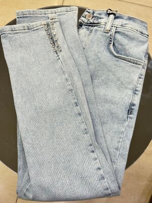 1010 YAN TAŞLI AÇIK KOT PANTOLON - 1