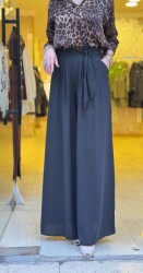 1072 NİSA BOL PAÇA PANTOLON SİYAH - 