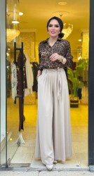 1072 NİSA BOL PAÇA PANTOLON TAŞ - 7