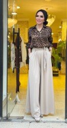 1072 NİSA BOL PAÇA PANTOLON TAŞ - 11