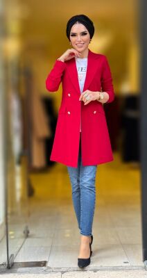 1134 destan kruvaze ceket kırmızı - 2