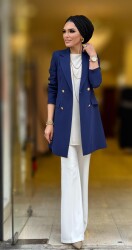 1134 destan kruvaze ceket indigo - 6