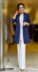 1134 destan kruvaze ceket indigo - 3