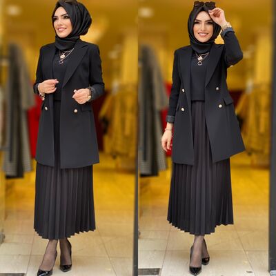 1134 destan kruvaze ceket siyah - 2