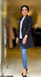 1134 destan kruvaze ceket siyah - 5