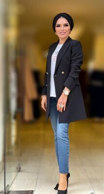 1134 destan kruvaze ceket siyah - 5