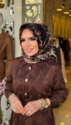 1189 REYNA ELBİSE KAHVERENGİ - 