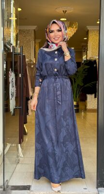 1189 REYNA ELBİSE LACİVERT - 3