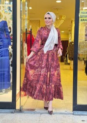 1243 SERAY BORDU ELBİSE - 
