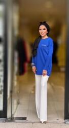1316 FEYZA İNCİLİ MERSERİZE TUNİK SAKS - 