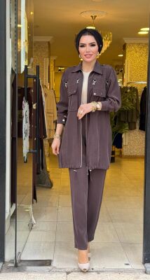 1497 KÖPRÜLÜ TAKIM KAHVERENGİ - 4