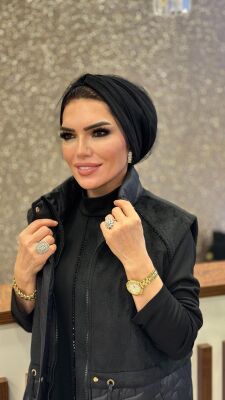 2929 KAPİTONE YELEKLİ TAKIM SİYAH - 2