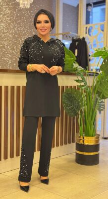 3007 PARILTI TAKIM SİYAH - 3