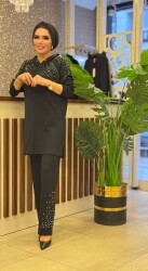 3007 PARILTI TAKIM SİYAH - 1