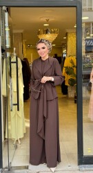3013 MİHRİMAH TAKIM KAHVERENGİ - 