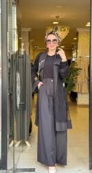 3136 ÜÇLÜ FİLELİ TAKIM SİYAH - 