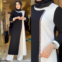 3223 HÜRREM TAKIM SİYAH BEYAZ - 1