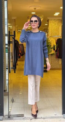 3456 ŞEYDA TUNİK İNDİGO - 2