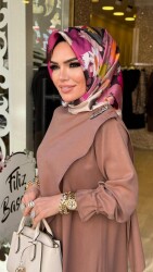 3510 OMUZ AKSESUARLI ELBİSE VİZON - 