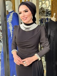 3973 LEYLA SİYAH ABİYE - 3