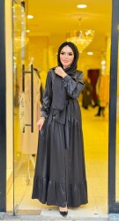 4000 ZUHAL ABAYA SİYAH - 4