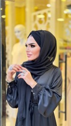 4000 ZUHAL ABAYA SİYAH - 2