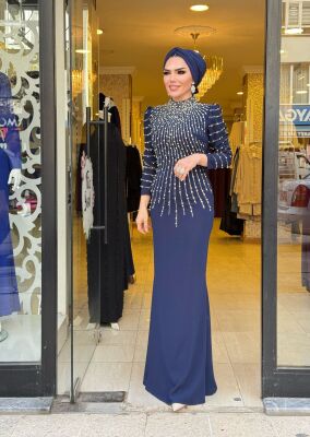 4328 SEVDA LACİVERT ABİYE - 2