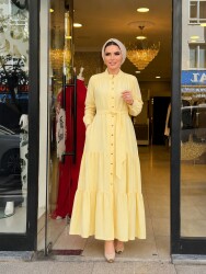 4695 GÜNEŞ ELBİSE SARI - 