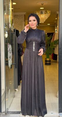 4954 BEYZA ELBİSE SİYAH - 1