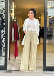 5114 ÇİFT PİLELİ KÜF YEŞİLİ PANTOLON - 