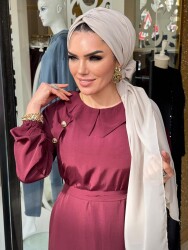 5255 SEMA ELBİSE BORDO - 2