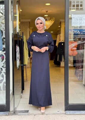 5255 SEMA ELBİSE LACİVERT - 3