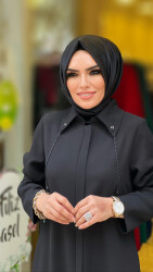 5317 YAKALI FERACE SİYAH - 