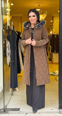 5478 KÜRKLÜ MONT KAHVERENGİ - 4