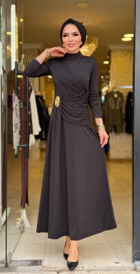 5491 SEHER TOKALI ELBİSE SİYAH - 2