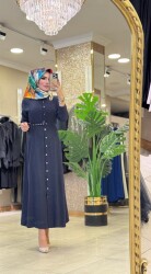 5499 LALEZAR ELBİSE LACİVERT - 3