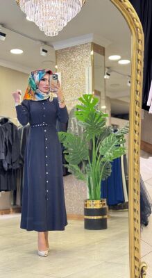 5499 LALEZAR ELBİSE LACİVERT - 2