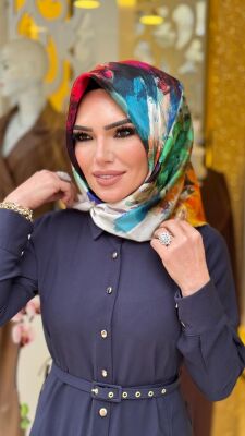 5499 LALEZAR ELBİSE LACİVERT - 7