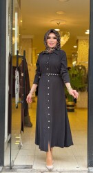 5499 LALEZAR ELBİSE SİYAH - 