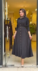 5499 LALEZAR ELBİSE SİYAH - 5