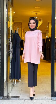 5545 HİRA MERSERİZE TINİK PUDRA PEMBESİ - 1